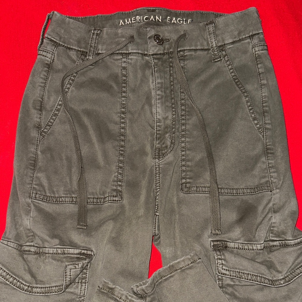 American Eagle Olive Cargo Pants